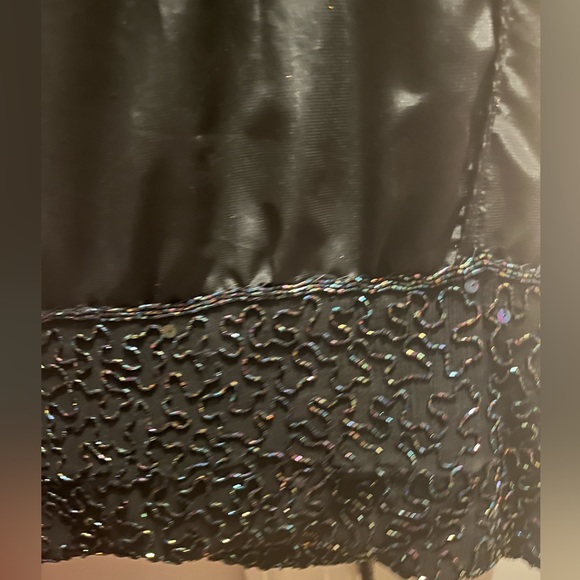 Cache iridescent beaded silk Gown formal backless prom homecoming eveningwear - Picture 15 of 16